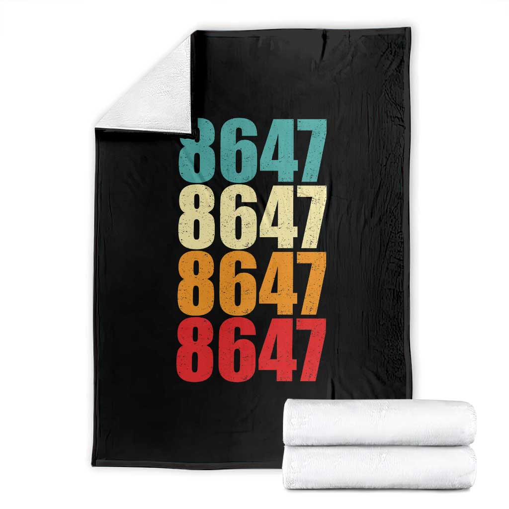 8647 Retro Vintage Color Palette Throw Blanket Minimalist Coded Political Satire TS02 Black Print Your Wear