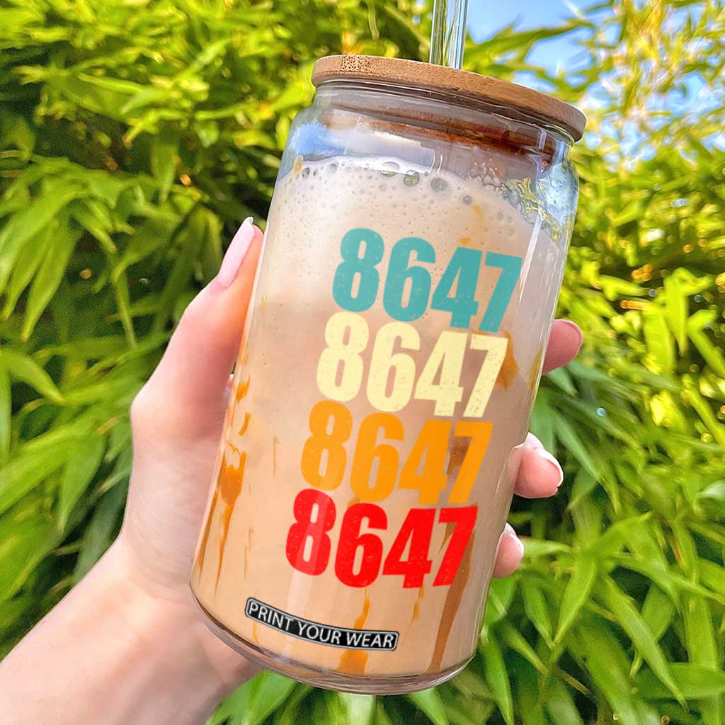 8647 Retro Vintage Color Palette Glass Can Minimalist Coded Political Satire TS02 Black Print Your Wear