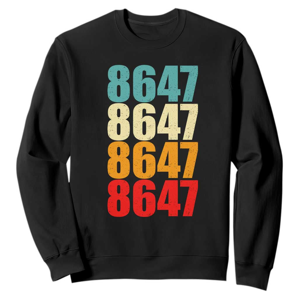 8647 Retro Vintage Color Palette Sweatshirt Minimalist Coded Political Satire TS02 Black Print Your Wear