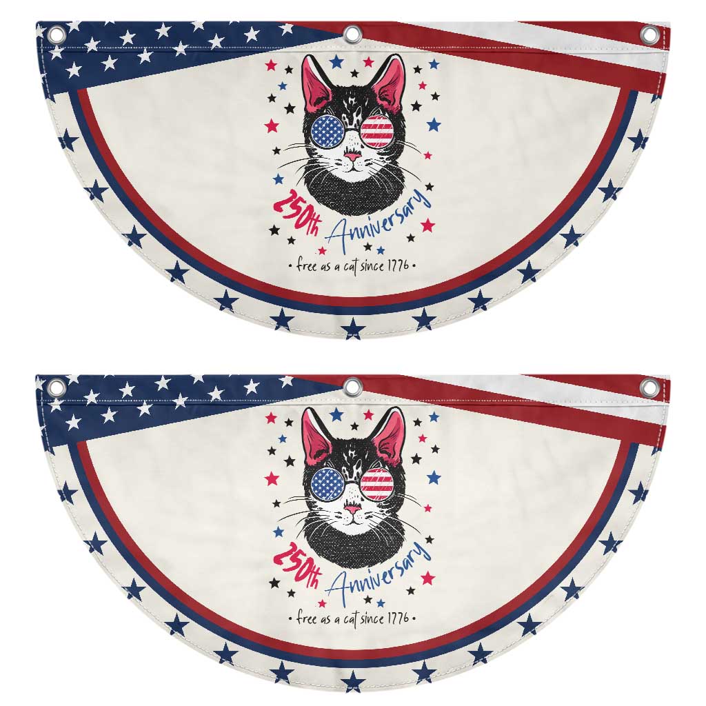 Free As A Cat Since 1776 Funny Patriotic Fan Flag Cool American Flag Sunglasses Cat 250th Anniversary Semiquincentennial TS02 2pcs pack Classic Beige Print Your Wear