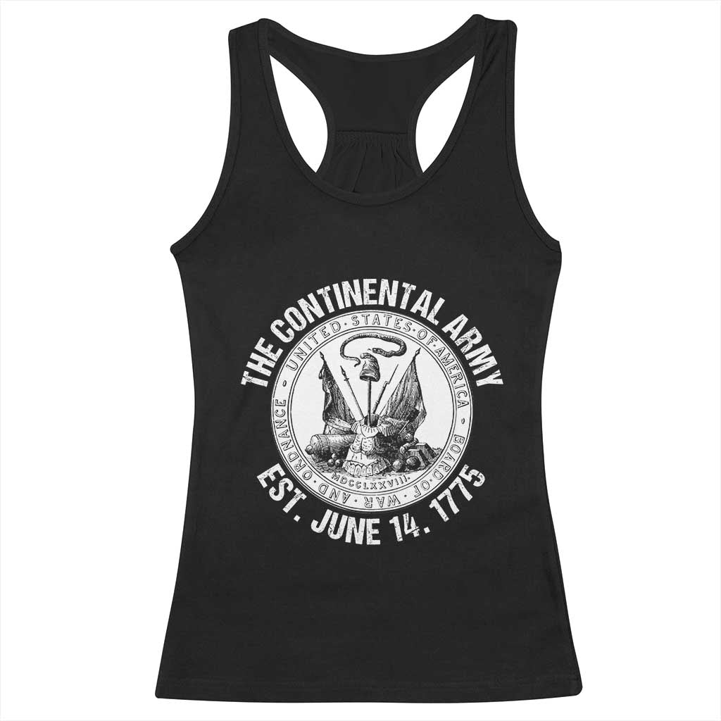 The Continental Army Est 1775 Racerback Tank Top Patriotic US Military History Graphic TS02 Black Print Your Wear