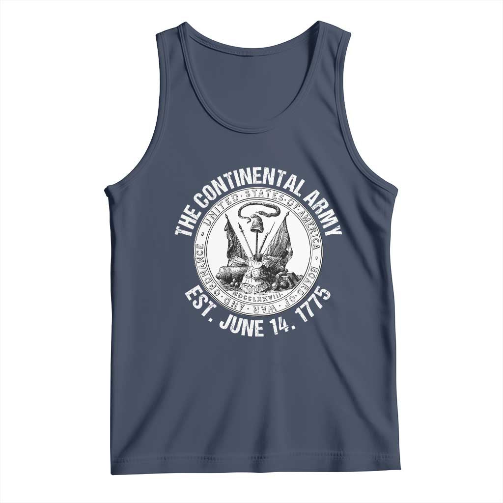 The Continental Army Est 1775 Tank Top Patriotic US Military History Graphic TS02 Navy Print Your Wear