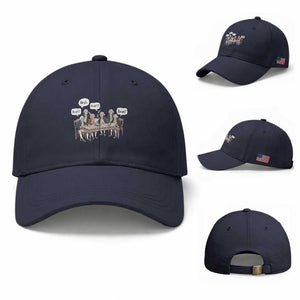 Bruh Founding Fathers Constitutional Convention Baseball Cap Funny American History Humorous Patriot TS02 Baseball Cap Universal Fit Navy Print Your Wear