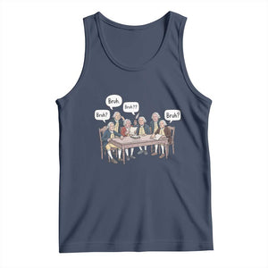 Bruh Founding Fathers Constitutional Convention Tank Top Funny American History Humorous Patriot TS02 Navy Print Your Wear