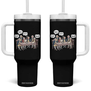 Bruh Founding Fathers Constitutional Convention Tumbler With Handle Funny American History Humorous Patriot TS02 One Size: 40 oz Black Print Your Wear