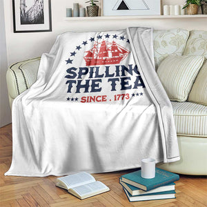 Spilling The Tea Since 1773 Throw Blanket Patriotic Nautical Stars American History TS02 Print Your Wear