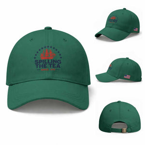 Spilling The Tea Since 1773 Baseball Cap Patriotic Nautical Stars American History TS02 Baseball Cap Universal Fit Irish Green Print Your Wear