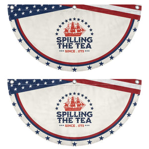 Spilling The Tea Since 1773 Patriotic Fan Flag Nautical Stars American History TS02 2pcs pack Classic Beige Print Your Wear