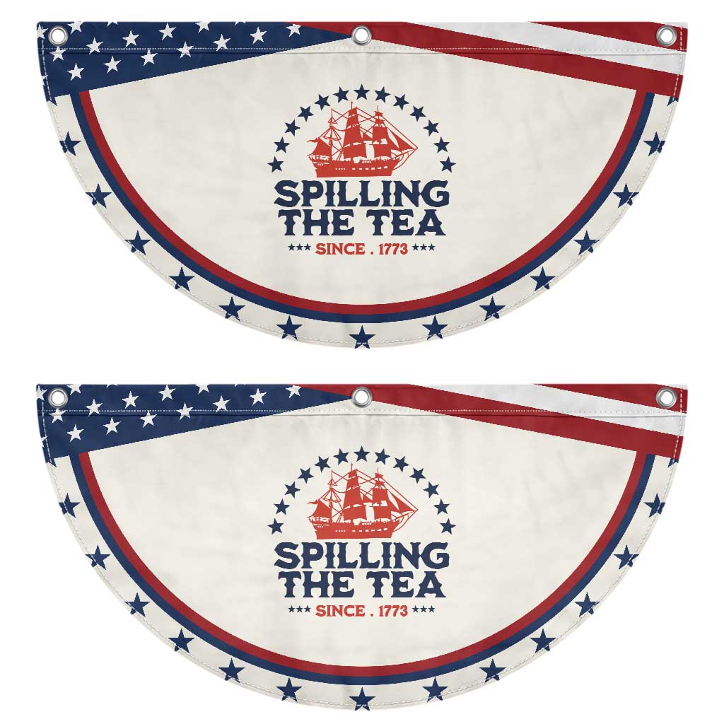 Spilling The Tea Since 1773 Patriotic Fan Flag Nautical Stars American History TS02 2pcs pack Classic Beige Print Your Wear