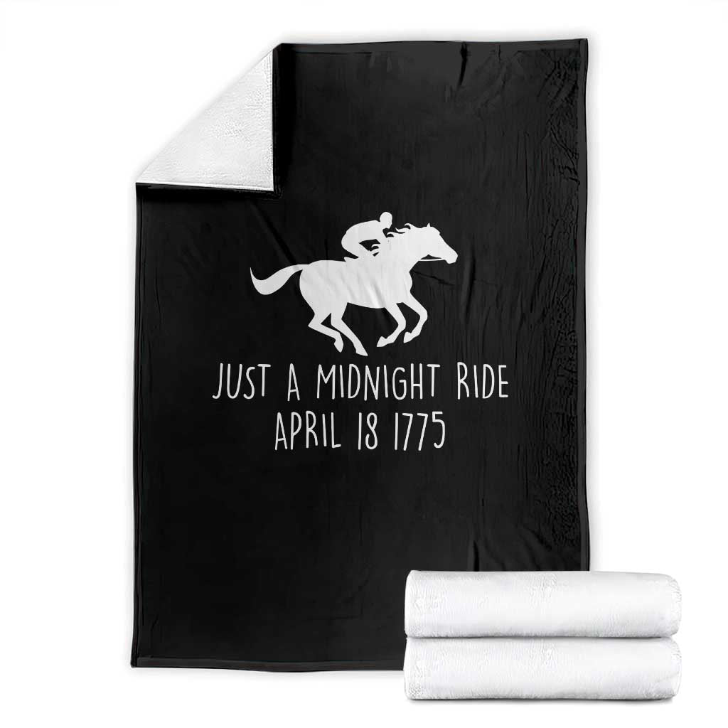 Paul Revere American History Throw Blanket Just A Midnight Ride April 18 1775 TS02 Black Print Your Wear
