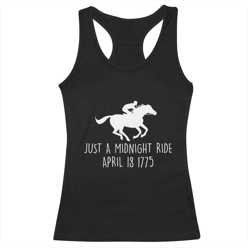 Paul Revere American History Racerback Tank Top Just A Midnight Ride April 18 1775 TS02 Black Print Your Wear