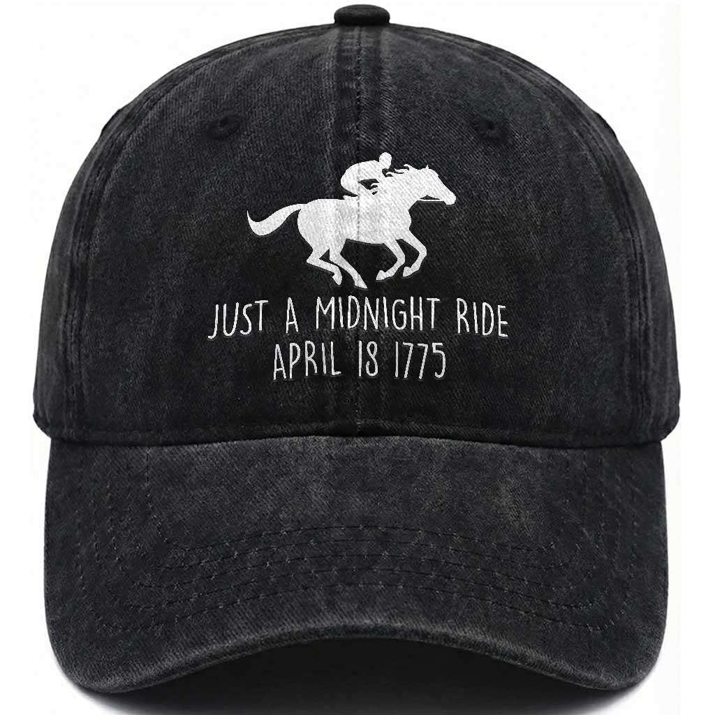 Paul Revere American History Washed Cotton Baseball Cap Just A Midnight Ride April 18 1775 TS02 Print Your Wear