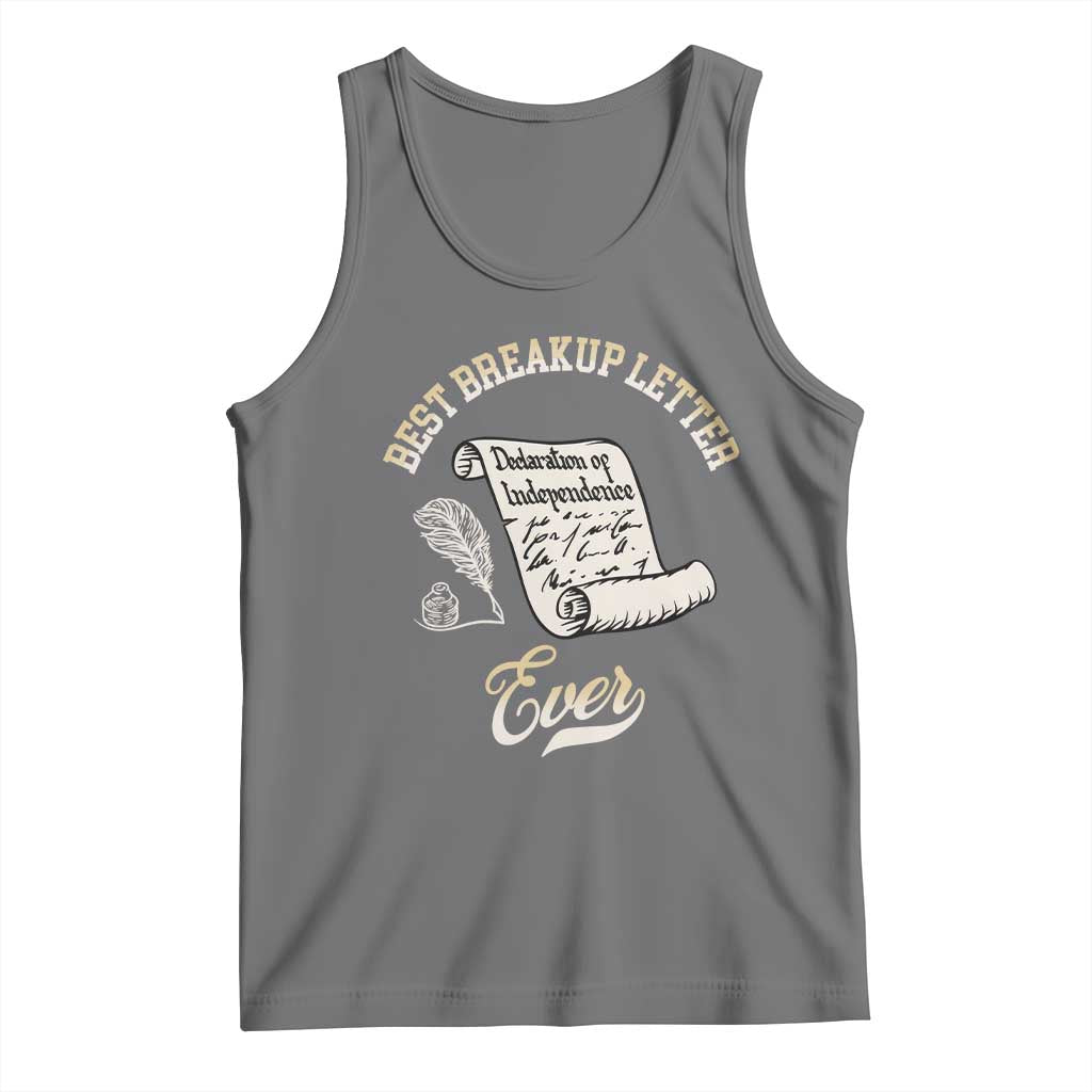 Declaration Of Independence 1776 Funny History Tank Top Best Breakup Letter Ever Humor TS02 Black Heather Print Your Wear