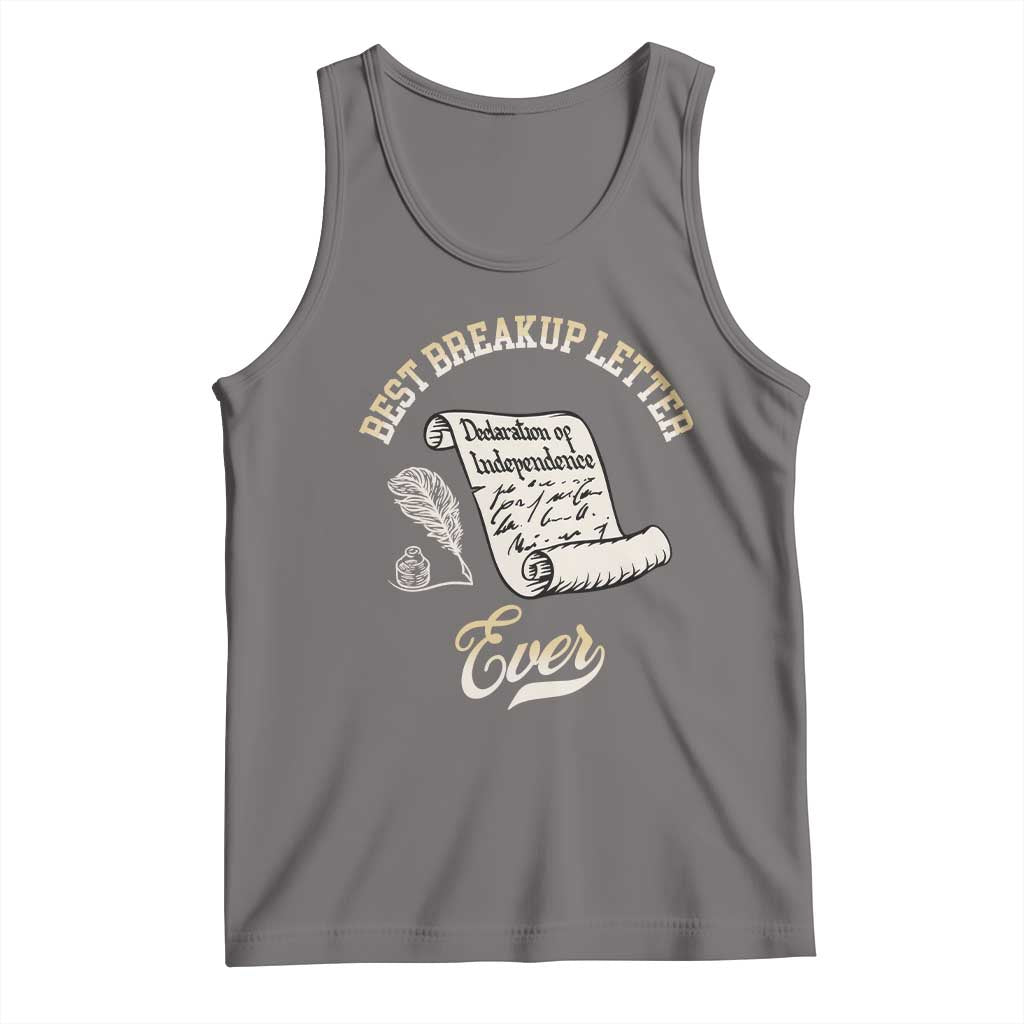 Declaration Of Independence 1776 Funny History Tank Top Best Breakup Letter Ever Humor TS02 Deep Heather Print Your Wear