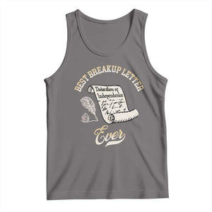 Declaration Of Independence 1776 Funny History Tank Top Best Breakup Letter Ever Humor TS02 Deep Heather Print Your Wear