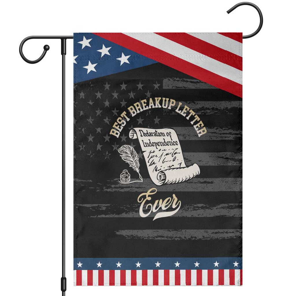 Declaration Of Independence 1776 Funny History Patriotic Garden Flag Best Breakup Letter Ever Humor TS02 Distressed Black Blue Print Your Wear