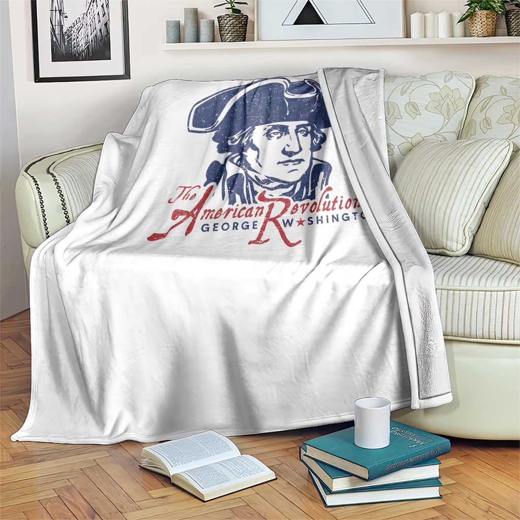 George Washington The American Revolution Throw Blanket Distressed Sketch Historic Patriotic Graphic TS02 Print Your Wear
