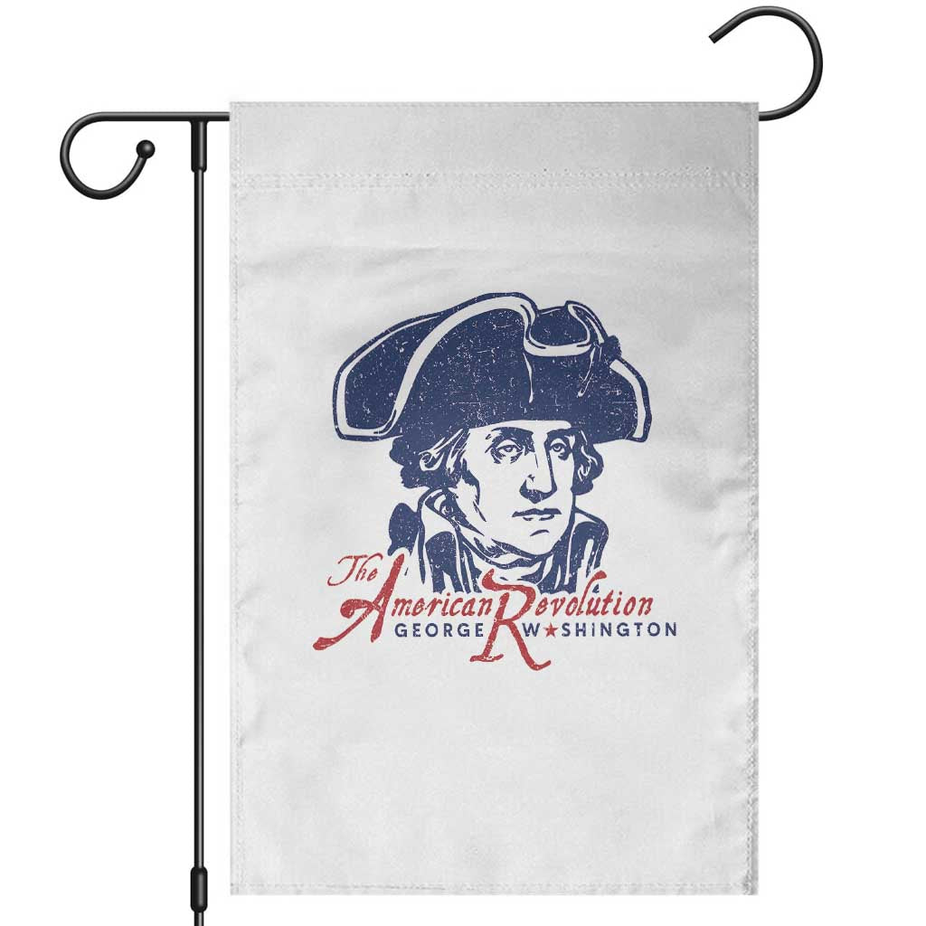George Washington The American Revolution Garden Flag Distressed Sketch Historic Patriotic Graphic TS02 White Print Your Wear