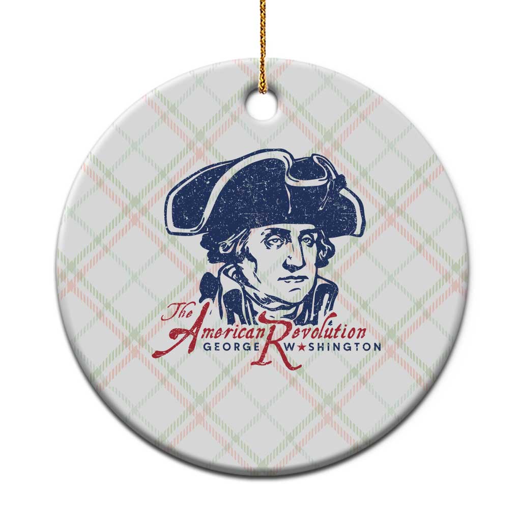 George Washington The American Revolution Ceramic Ornament Distressed Sketch Historic Patriotic Graphic TS02 1pc Christmas Plaid Print Your Wear