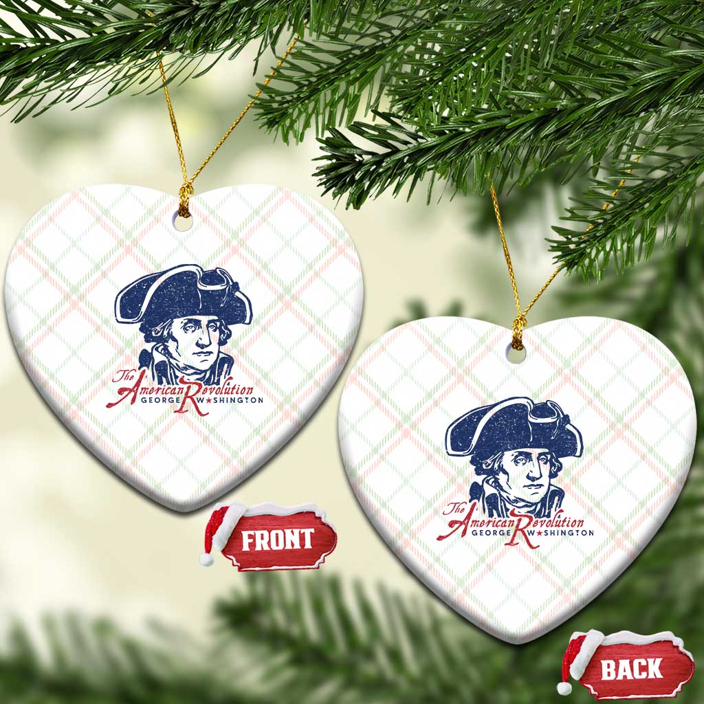 George Washington The American Revolution Ceramic Ornament Distressed Sketch Historic Patriotic Graphic TS02 Print Your Wear