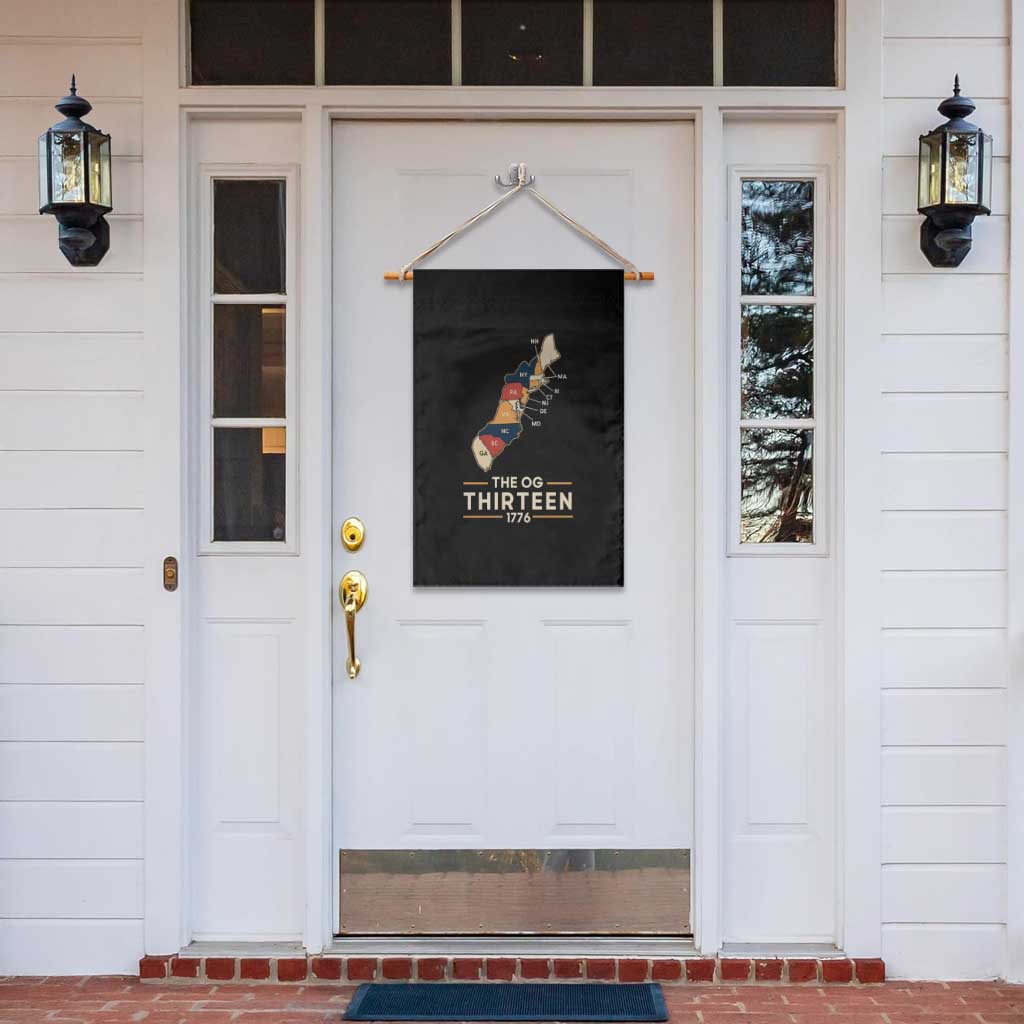The OG Thirteen 1776 Original Colonies Map Garden Flag Funny Retro American History TS02 Print Your Wear