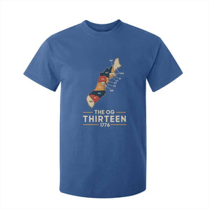 The OG Thirteen 1776 Original Colonies Map T Shirt For Kid Funny Retro American History TS02 Royal Blue Print Your Wear