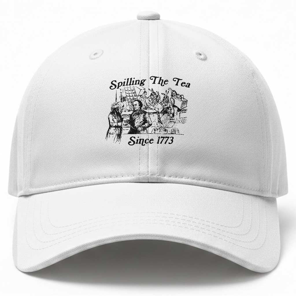 Spilling The Tea Since 1773 Baseball Cap Boston Tea Party Vintage Historical Sketch Graphic TS02 Print Your Wear