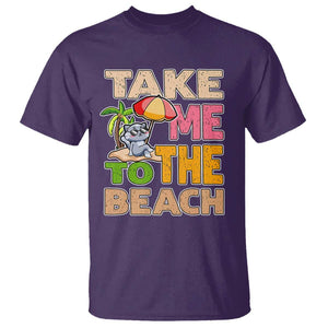 Summer Vibe Funny Cat T Shirt Take Me To The Beach TS02 Purple Print Your Wear