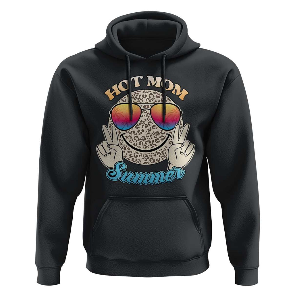 Hot Mom Summer Hoodie Chillin' Vibe Leopard Mommy TS02 Black Print Your Wear