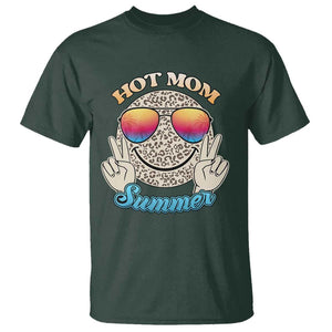 Hot Mom Summer T Shirt Chillin' Vibe Leopard Mommy TS02 Dark Forest Green Print Your Wear