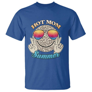 Hot Mom Summer T Shirt Chillin' Vibe Leopard Mommy TS02 Royal Blue Print Your Wear