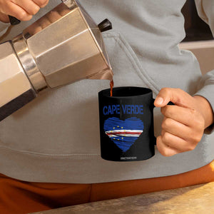 Cape Verde Scribble Flag Heart National Pride Coffee Mug Cabo Verde Love TS02 Print Your Wear