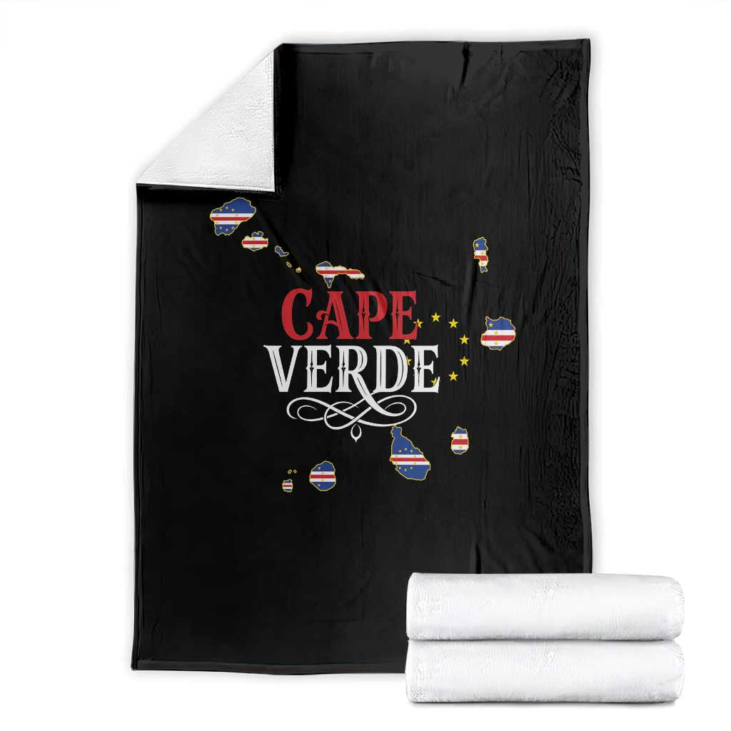 Cabo Verde Islands Flag Map Throw Blanket Cape Verde Vintage Pride TS02 Black Print Your Wear