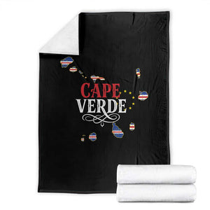 Cabo Verde Islands Flag Map Throw Blanket Cape Verde Vintage Pride TS02 Black Print Your Wear