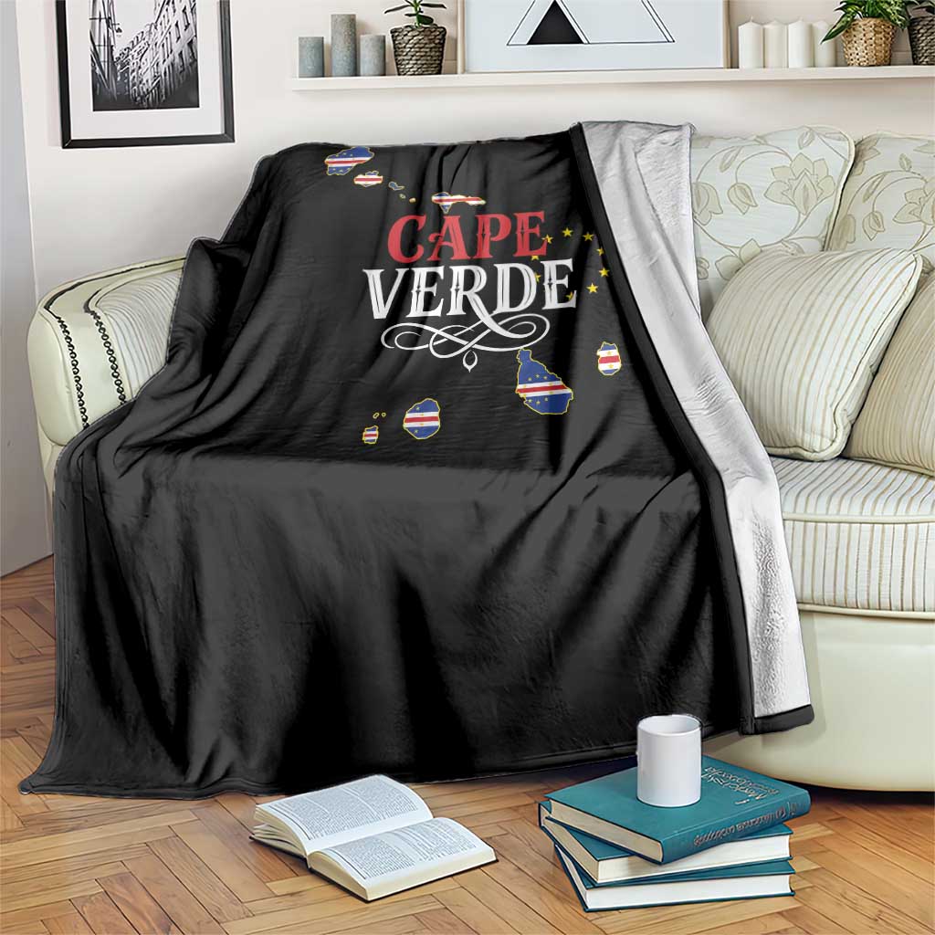Cabo Verde Islands Flag Map Throw Blanket Cape Verde Vintage Pride TS02 Print Your Wear