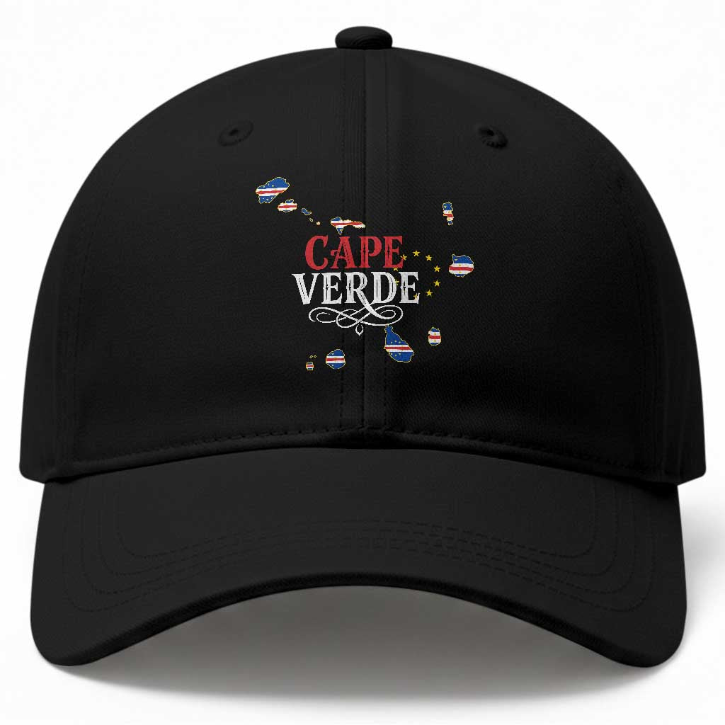 Cabo Verde Islands Flag Map Baseball Cap Cape Verde Vintage Pride TS02 Print Your Wear