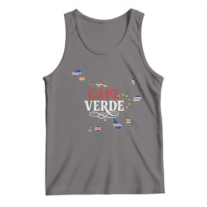 Cabo Verde Islands Flag Map Tank Top Cape Verde Vintage Pride TS02 Deep Heather Print Your Wear