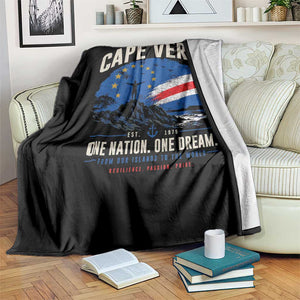 Cape Verde Small Islands Big Hearts Pride Throw Blanket Cabo Verde One Nation One Dream Distressed Flag TS02 Print Your Wear
