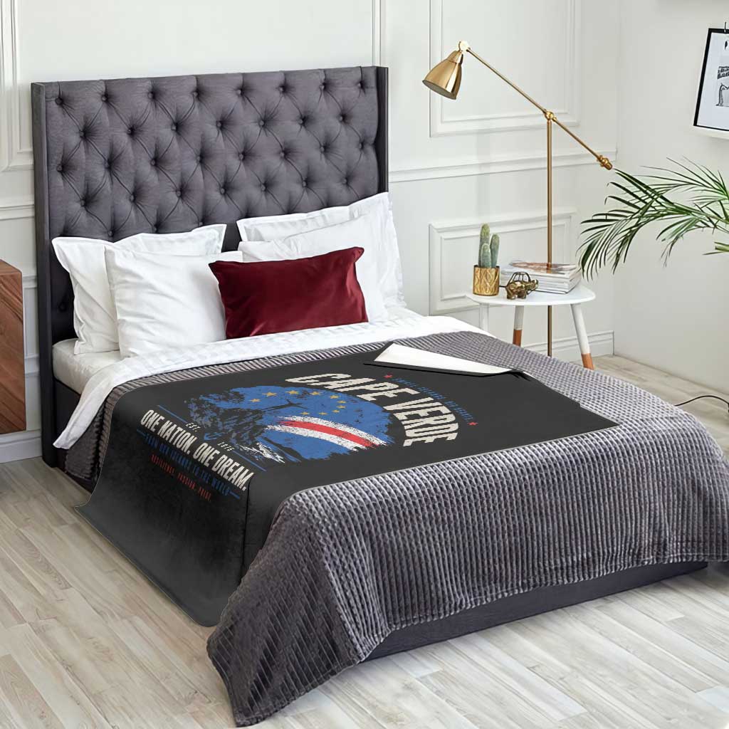 Cape Verde Small Islands Big Hearts Pride Throw Blanket Cabo Verde One Nation One Dream Distressed Flag TS02 Print Your Wear