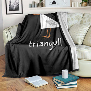 Triangull Funny Triangle Seagull Meme Throw Blanket Geometry Bird Pun Minimalist Coastal Graphic TS02 Print Your Wear