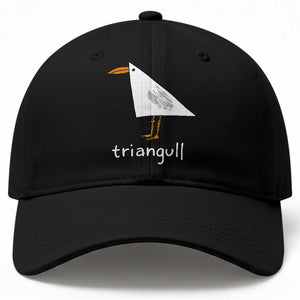 Triangull Funny Triangle Seagull Meme Baseball Cap Geometry Bird Pun Minimalist Coastal Graphic TS02 Print Your Wear