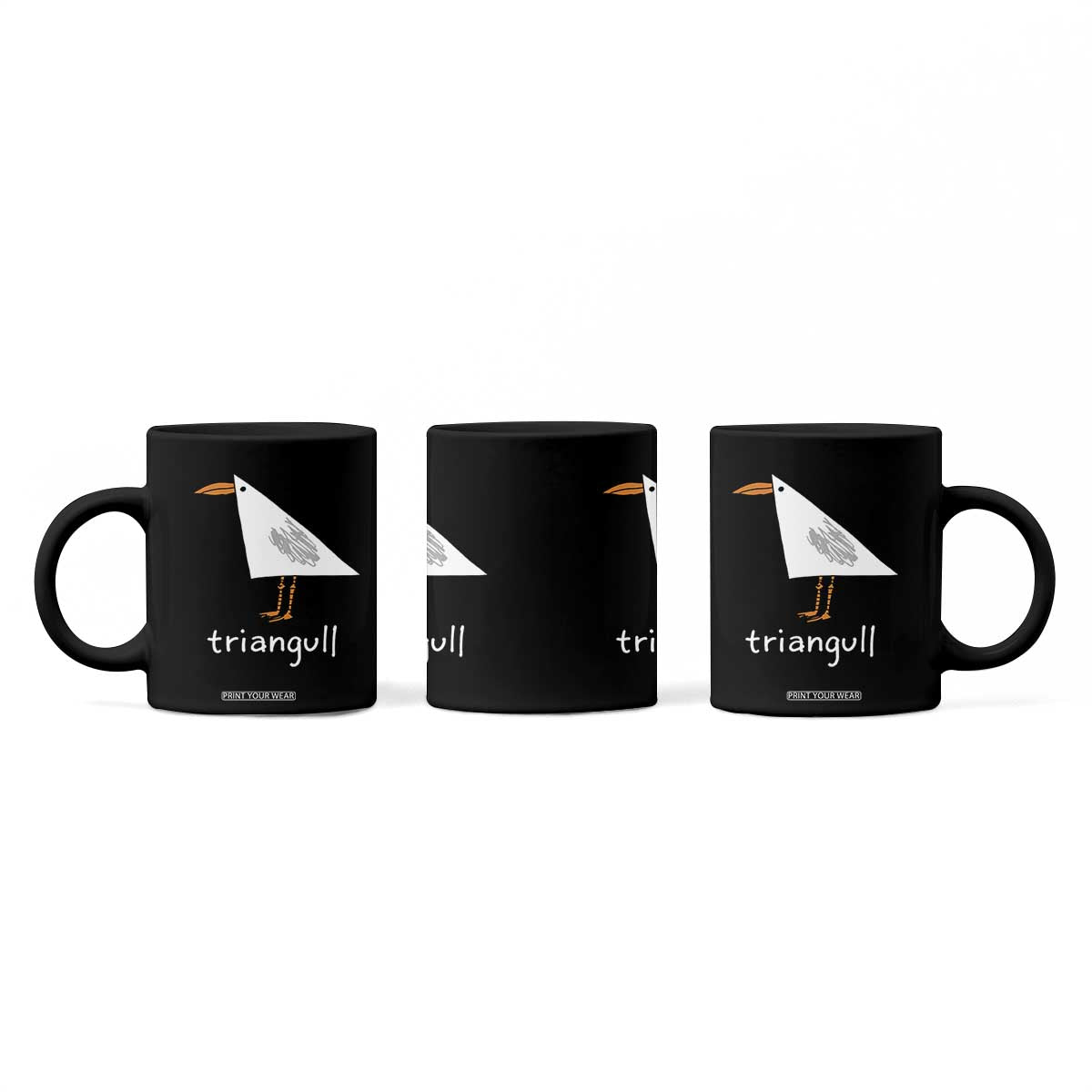 Triangull Funny Triangle Seagull Meme Coffee Mug Geometry Bird Pun Minimalist Coastal Graphic TS02 Print Your Wear