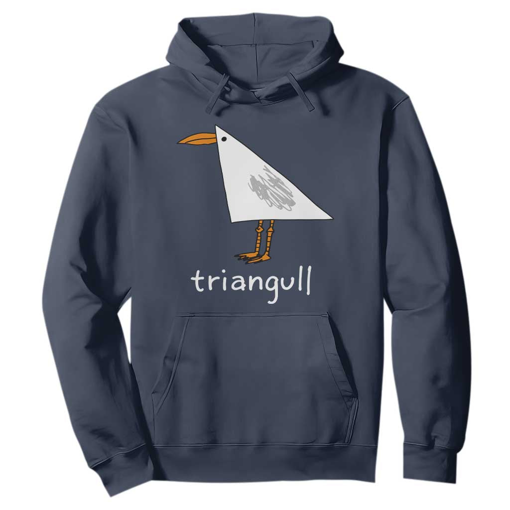 Triangull Funny Triangle Seagull Meme Hoodie Geometry Bird Pun Minimalist Coastal Graphic TS02 Navy Print Your Wear