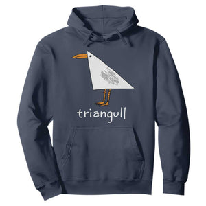 Triangull Funny Triangle Seagull Meme Hoodie Geometry Bird Pun Minimalist Coastal Graphic TS02 Navy Print Your Wear