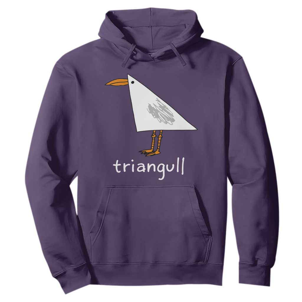 Triangull Funny Triangle Seagull Meme Hoodie Geometry Bird Pun Minimalist Coastal Graphic TS02 Purple Print Your Wear