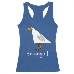 Triangull Funny Triangle Seagull Meme Racerback Tank Top Geometry Bird Pun Minimalist Coastal Graphic TS02 Royal Blue Print Your Wear