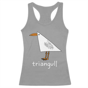 Triangull Funny Triangle Seagull Meme Racerback Tank Top Geometry Bird Pun Minimalist Coastal Graphic TS02 Sport Gray Print Your Wear