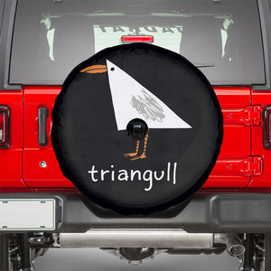 Triangull Funny Triangle Seagull Meme Spare Tire Cover Geometry Bird Pun Minimalist Coastal Graphic TS02 Black Print Your Wear