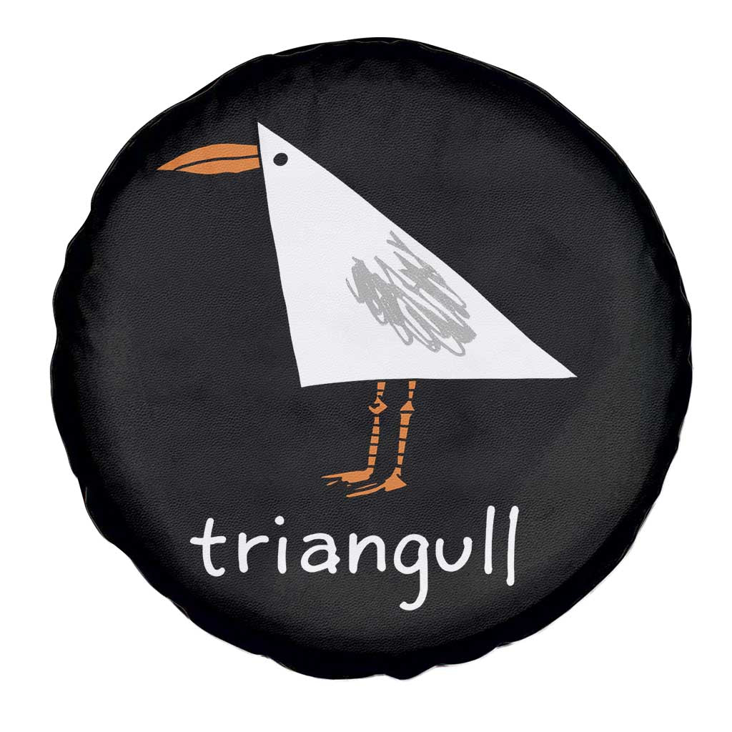 Triangull Funny Triangle Seagull Meme Spare Tire Cover Geometry Bird Pun Minimalist Coastal Graphic TS02 Print Your Wear