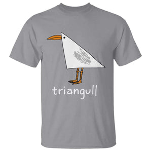 Triangull Funny Triangle Seagull Meme T Shirt Geometry Bird Pun Minimalist Coastal Graphic TS02 Sport Gray Print Your Wear